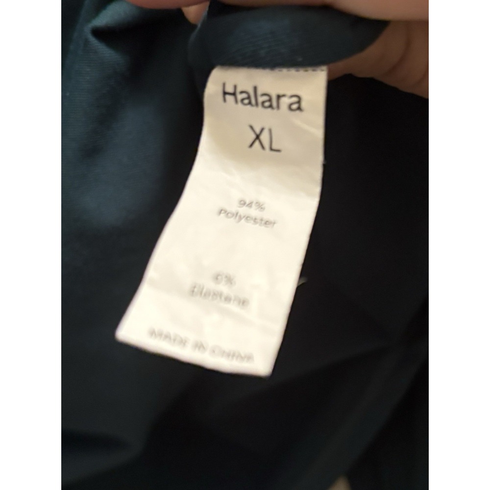 Halara Women's XL Crossover Long Sleeve Green Blouse Very Nice Quality - Picture 4 of 5